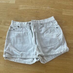 Arizona Jean Company White Cuffed Shorts